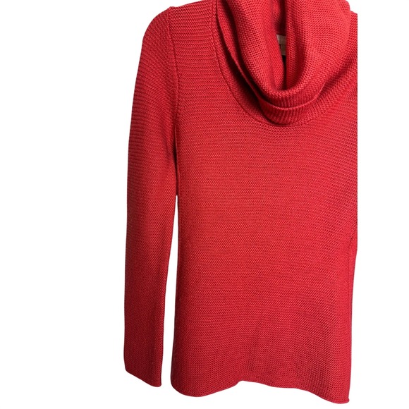 Banana Republic Red Knit Cowl Neck Wool Blend Sweater Long Sleeve Women's Size S - Picture 4 of 9